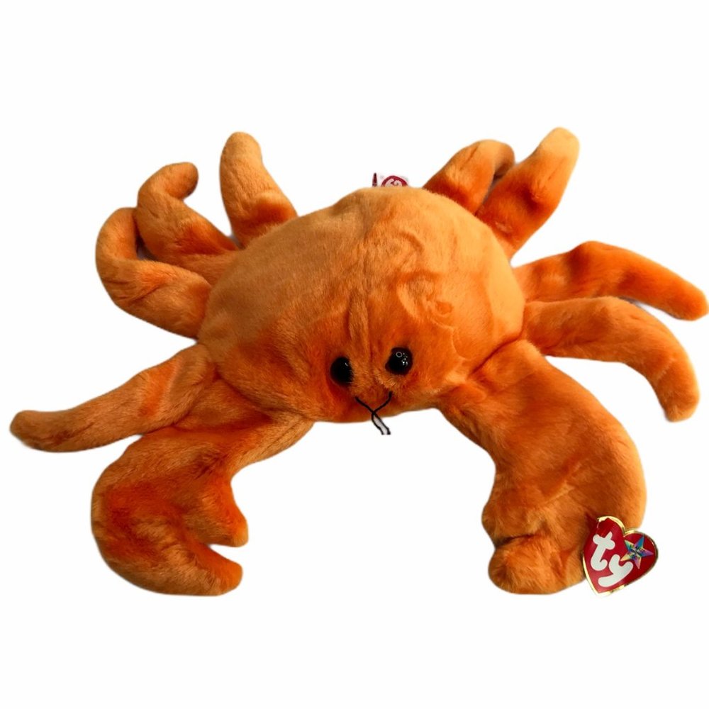 Ty Beanie Baby Orange Crab "Digger"  Tag Attached